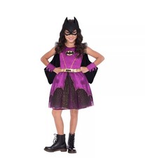 Girls Purple Batgirl Costume 8-10 Years Packaging Has Been Opened
