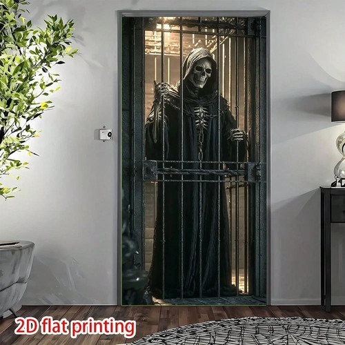 Halloween skull cage - cage, curtain