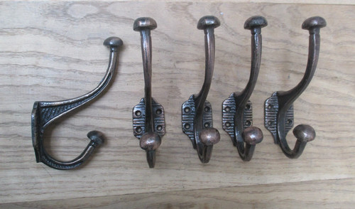 Edwardian coat hook - cast, iron
