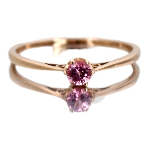 Gold pink spinel ring - ring, 9ct