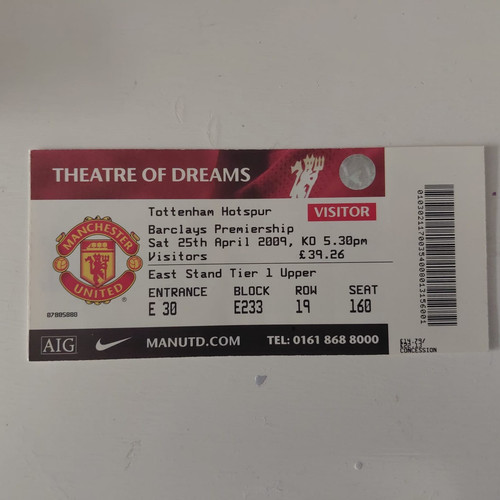 Ticket stub manchester - ticket, united