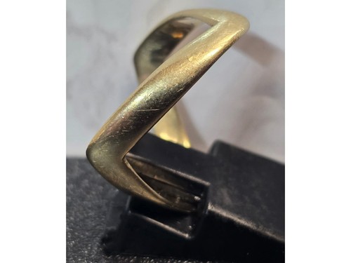 9ct gold double wishbone ring - gold,