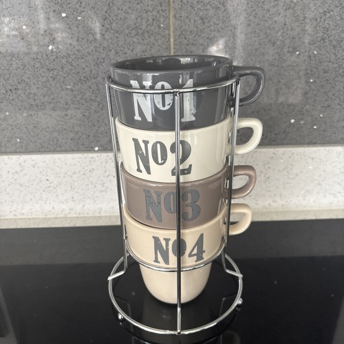Next stacking coffee tea mugs - stacking,