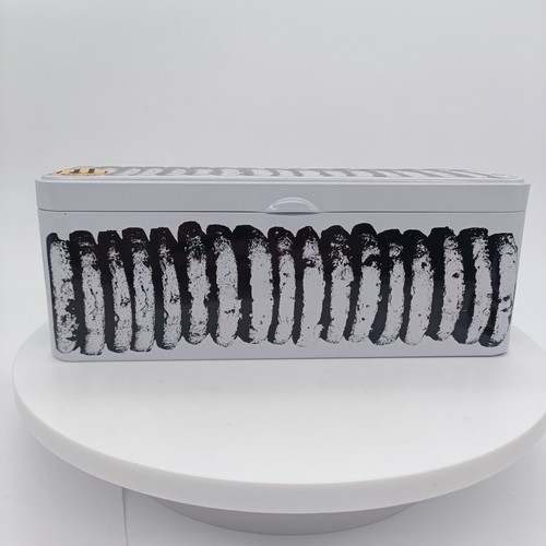 Metal biscuit tin - metal, (empty)