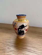 Vintage Henriot Quimper Breton Faience Pottery Vase 14cm