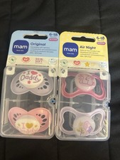 MAM Air Night +original Soother Dummy 6-18 months (2x2 packs) New.Sealed.