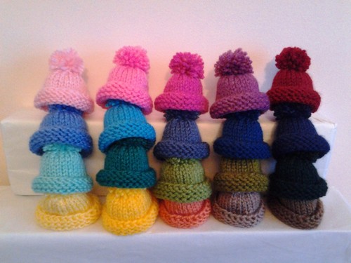 Hand knitted egg cosy - hand, cosy/cosies