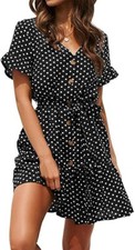 Women's Polka Dot Button Down