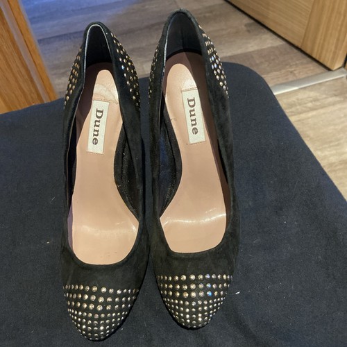 Dune black suede court - dune,