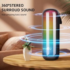 IMENSO Portable Bluetooth Capsule Speaker Wireless BT5.3 Outdoor RGB Flashlight