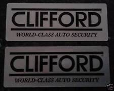 2 x Original Clifford Car Alarm Window Warning Stickers decal.