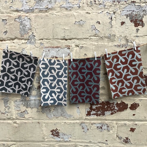 Geometric velveteen fabric - geometric,
