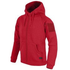 Helikon-Tex Urban Tactical Hoodie Lite Full Zip Mens Fleece Jacket Hunting Red