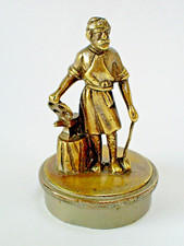 c1920s ANTIQUE VULCAN CAR/LORRY NICKEL PLATED BLACKSMITH RADIATOR CAP MASCOT