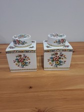 Coalport Square storage jars