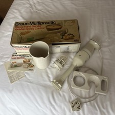Vintage BRAUN MULTIPRACTIC MR72 Deluxe Hand Blender Variable Speed Boxed WORKING