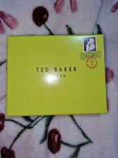 Ted Baker London Men’s Brown Leather Weave RFID Blocking Card Holder | BNWT