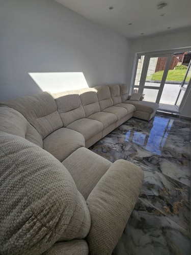 Large corner recliner sofa - large,