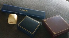 4 Old Empty Jewellery Boxes Perkins of Wakefield, Ratners, 2 x H Samuel 
