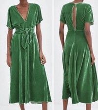 NWOT  Zara Green Velvet