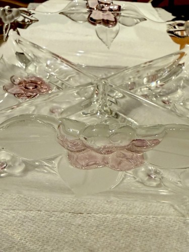 Vintage mikasa frosted crystal - vintage,