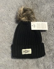 UGG Wool Beanie Hat with Pom
