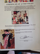 Debbie Reynolds Owned & Worn Silk Patriotic Scarf from her estate W/COA