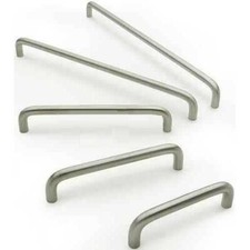 Stainless Steel Cupboard Door Solid Heavy Duty D Handles Hole Centres 96mm 192mm