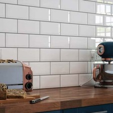 Brick White Bevel Ceramic