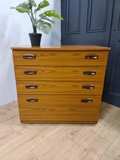 Vintage Schreiber Mid Century Teak Effect Chest of Drawers