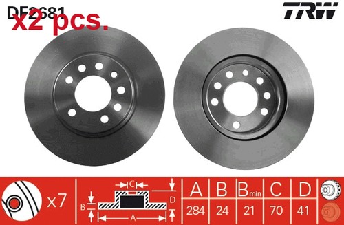 Pcs front brake disc - front,