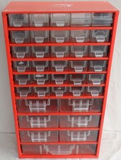 Vintage MARS Metal Storage Cabinet with Drawers for Screws Etc Industrial 55cm H