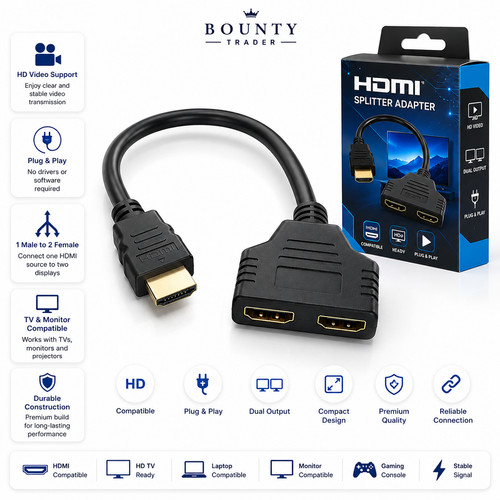 Hdmi male dual twin - male,