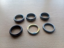 6 Hematite Rings - Different Thickness