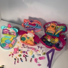 Polly Pocket Bundle X3 Play Houses And A Huge Variety Of Accessories X35