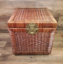 Vintage wicker brass rattan - vintage, &