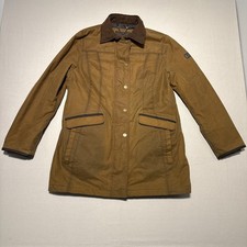 Dubarry Wax Jacket Womens 14 Brown Primaloft Full Zip Ireland Carrickfergus