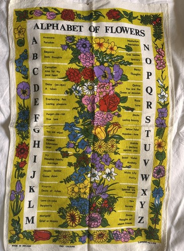 Vintage alphabet flowers - alphabet,