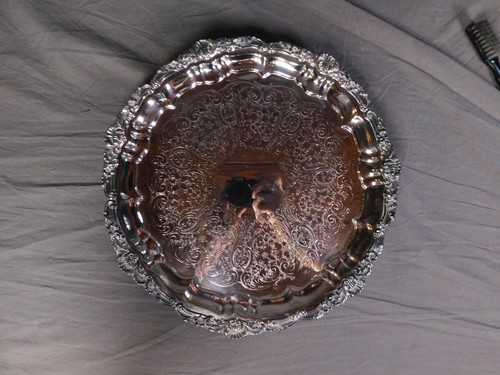 Poole silverplate round - silverplate, 12"