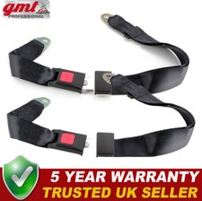 Car Seat Belt Lap 2 Point Safety Travel Adjustable Retractable Auto Universal UK