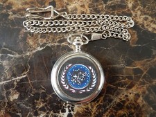 STAR TREK UNITED FEDERATION OF PLANETS POCKET WATCH WITH CHAIN