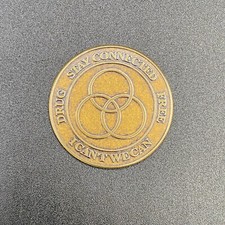 Drug Free  24 Hour Recovery Medallion Coin 