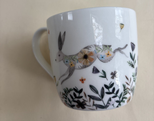 Hare design mug bone - hare, china