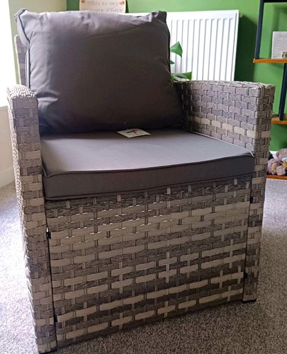 Grey ratta garden set - grey,