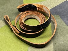Original WW2 German Army Black Leather Binoculars Strap with Buttons