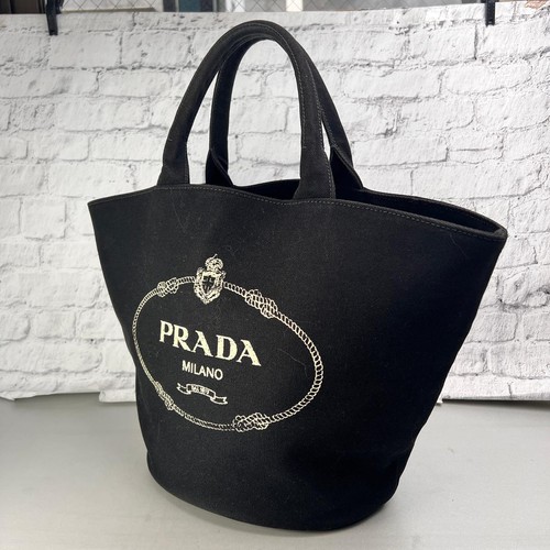 Prada canapa black - tote, bag