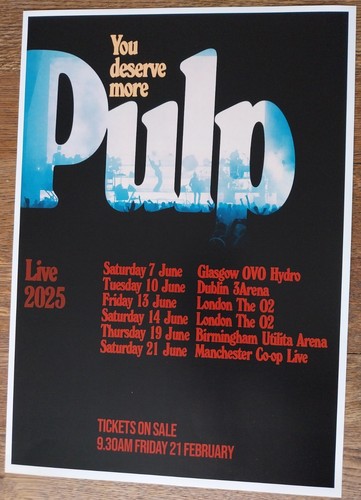Pulp concert poster 2025 - poster, –