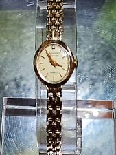 Womens Accurist Diamond 9ct Solid Gold Watch