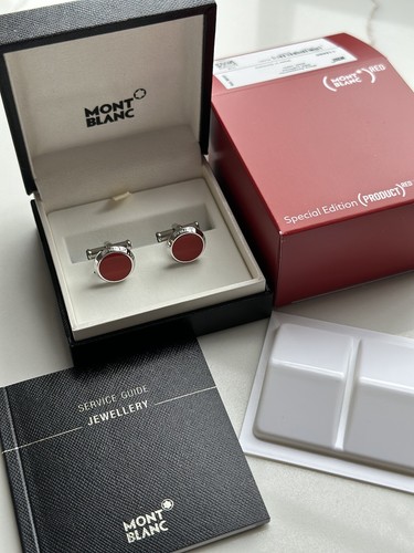 Montblanc cufflinks red - cufflinks,