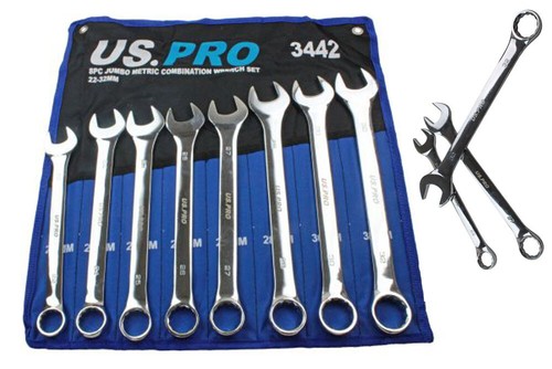 Jumbo spanners 8pc long - spanners,